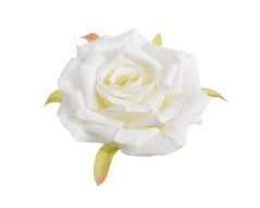 Velká hlavička umělé rozvité růže Ø 8cm, 12ks, barva 01A