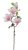 Umělá magnolie s listy - 3 květy Ø 10cm a 2 poupata dl. celkem 65cm