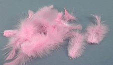 Přírodní barvené peří 7 - 12 cm LT.PINK
