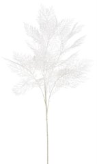 Větvička umělého kapradí 95cm - bílá 01