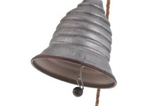 Dekorace kovový zvonek (10cm∅x12cmH) 68cmH - 2 kusy závěs