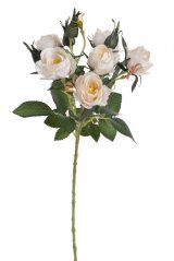 Umělá větvička s květy a poupaty růží dl. 54cm