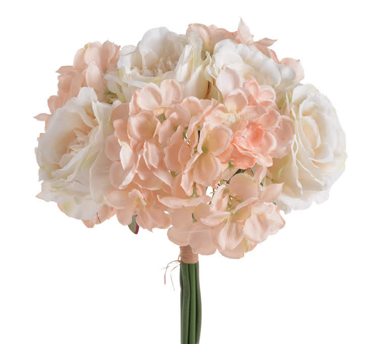 Svazek umělých růží a hortenzií, dl. 30cm