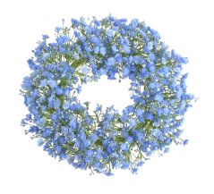 Plastový věnec z kvetoucích větviček Gypsophily  Ø 33 cm