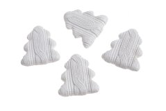 Nalepovací napodobenina pleteného stromku vel. 4 cm - 4ks