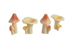 Dekorace mix druhů hub 2,5cmLx2,2cmWx3cmH - 4ks