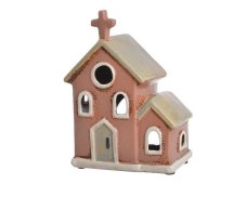 Keramický domek - svícen na light svíčku 11cmL x 6,5cmW x 15cmH