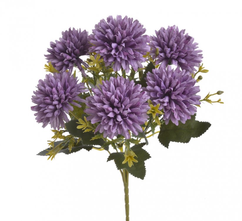 Kytice umělých chryzantém, květ Ø7cm/ kytice dl.30cm