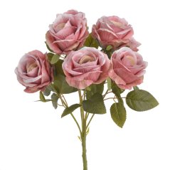 Kytice umělých růží, 7 květů, květ Ø 8cm, dl. celkem 43cm