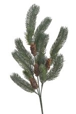 Umělá větvička smrkového chvojí se šiškami dl. 50cm