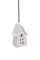 Dekorace domek porcelán 5,5cmL x 5,5cmW x 8,5cmH - závěs