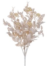 Umělá rostlina  kvetoucí zeleň dl. 34cm 5 výhonů - zápich