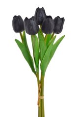 Svazek pěnových tulipánů s listy dl. 32cm - 5ks