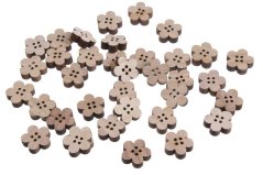 Dřevěný kvítek 2,5cm - výsek 36ks