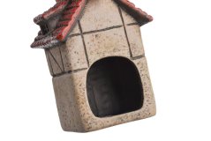 Keramický domek - svícen na light svíčku mix druhů 9-9,5cmLx7-7,3cmWx13,5-14cmH - 6 ks