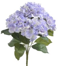 Kytice umělých hortenzií s 5 květy a listy, květ Ø 15cm, dl. celkem 48cm