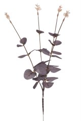 Umělé 4 spojené větvičky eukalyptu dl. 60cm - zápich