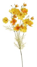 Umělá kytička letních květin, květ 6 cm, dl 90 cm - zápich - žlutý 04