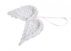 Vánoční dekorace andělská křídla dl. 8,5cm - závěs