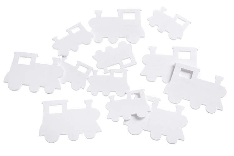 Dřevěné výseky ve tvaru lokomotivy 6-7cm - 12ks