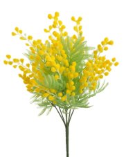 Umělý keřík kvetoucí  mimosy - 7 výhonů - dl. 36cm