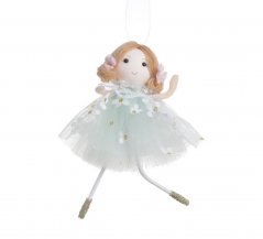 Dívka - závěsná textilní figurka 6 cm, barva GR