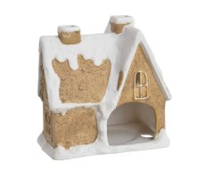 Dekorace svícen na light svíčku ve tvaru domku 13cmLx9cmWx13,5cmH