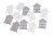 Dřevěné výseky ve tvaru domečku  3,5xy3,5x0,2cm - 12ks
