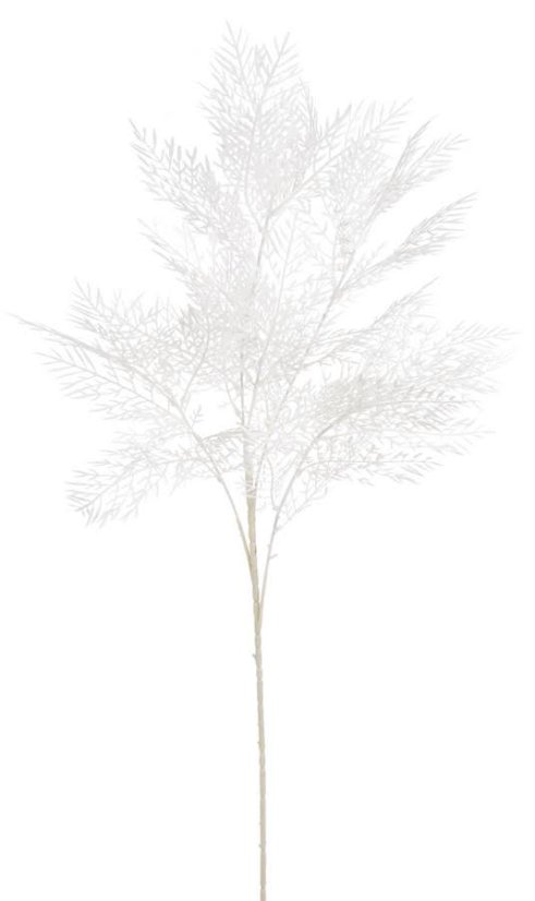 Větvička umělého kapradí 95cm - bílá 01