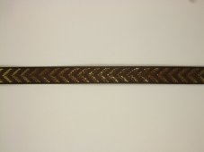 Plátnová jednobarevná stuha s metaloplastem a vlascem v krajích 1,5cm/25m