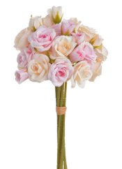 Svazek 9 kusů růží po 4 květech, hlavička Ø 4cm, dl. celkem 32cm