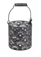 Závěsná kovová lampa se sklem.11cm∅ x 11cmH.