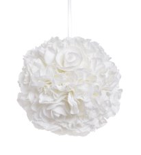Koule z hlaviček pěnových růží a hortenzií Ø 20cm - závěs