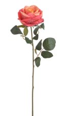 Umělá rozkvetlá růže, hlavička Ø 8cm/celkem dl. 58cm
