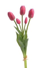 Svazek gumových tulipánů a poupat , hlavička 6,5cm, dl. celkem 46cm