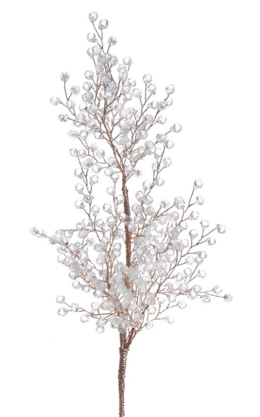 Dekorace větev s krystaly 0,8cm, dl. 50cm