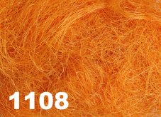Přírodní bělený a barvený sisal 30g - oranžová
