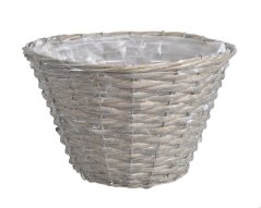 Košík z patinovaného proutí s igelitem uvnitř 16-30xH20cm