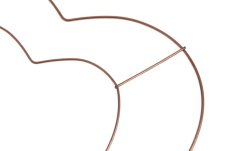 Dekorace srdce z mosazného drátu na aranžování 45,5 cm
