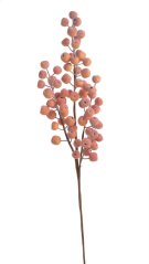 Dekorace plastová mini jablíčka na větvi, jablíčka  Ø 1-2cm, zápich dl. 68cm