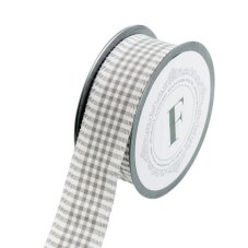Kostkovaná bavlněná tužená stuha 4cm/10m