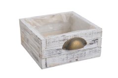 Dřevěný šuplík na aranžování s igelitem uvnitř 20cmL x 20cmW x 9,5cmH