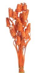 Přírodní dekorace cane cone mini dl. 40cm - 25ks - oranžová