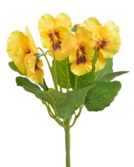 Umělá kytice macešek dl. 32cm