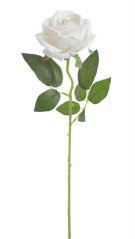 Umělá rozkvetlá velvetová růže hlavička Ø 10cm/ dl. 77cm
