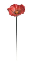 Dekorace keramický kvítek na drátku (7,5cm⌀x4,3cmH) 38cmH