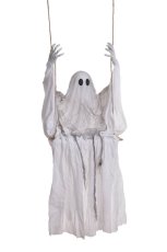 Pohyblivý duch na houpačce LED – Halloween dekorace 150 cm