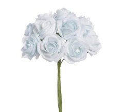 Pěnové růže na drátku - hlavička 4,5 cm , drátek 25 cm, 10ks