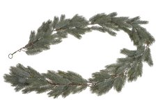 Umělá zasněžená girlanda z jehličí 195 cm