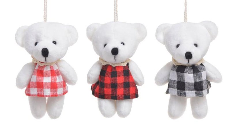 Dekorace plyšový medvídek na pověšení